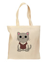 Cute Sweater Vest Cat Design Grocery Tote Bag by TooLoud