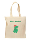 Merry Rexmas T-Rex Dinosaur Christmas Grocery Tote Bag-Grocery Tote-TooLoud-Natural-Medium-Davson Sales