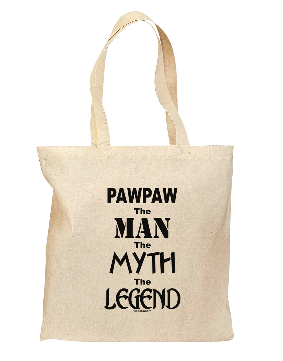 Pawpaw The Man The Myth The Legend Grocery Tote Bag - Natural by TooLoud-Grocery Tote-TooLoud-Natural-Medium-Davson Sales