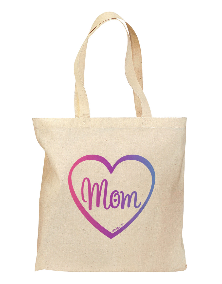 Mom Heart Design - Gradient Colors Grocery Tote Bag by TooLoud-Grocery Tote-TooLoud-Natural-Medium-Davson Sales