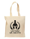 Spartan Victory Or Death Grocery Tote Bag - Natural-Grocery Tote-TooLoud-Natural-Medium-Davson Sales