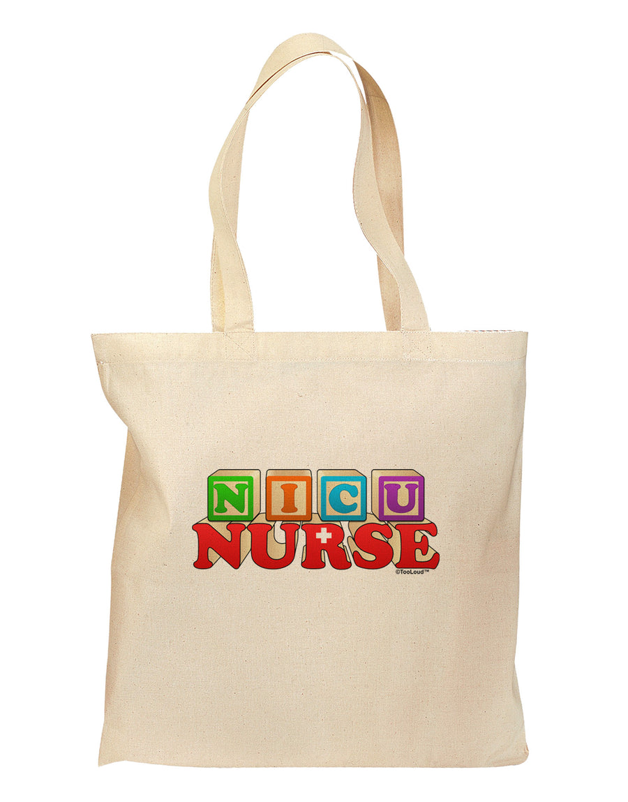 Nicu Nurse Grocery Tote Bag-Grocery Tote-TooLoud-Natural-Medium-Davson Sales
