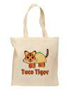 Cute Taco Tiger Text Grocery Tote Bag-Grocery Tote-TooLoud-Natural-Medium-Davson Sales