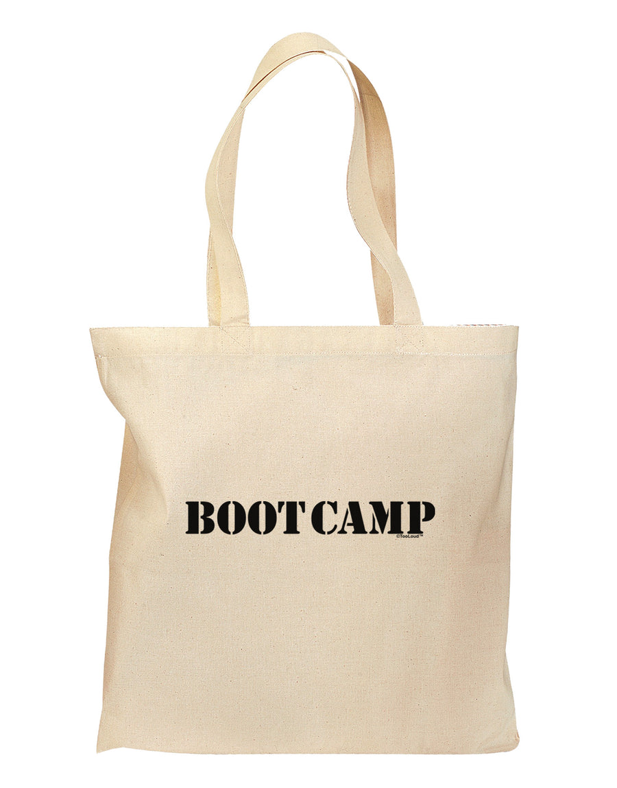 Bootcamp Military Text Grocery Tote Bag-Grocery Tote-TooLoud-Natural-Medium-Davson Sales