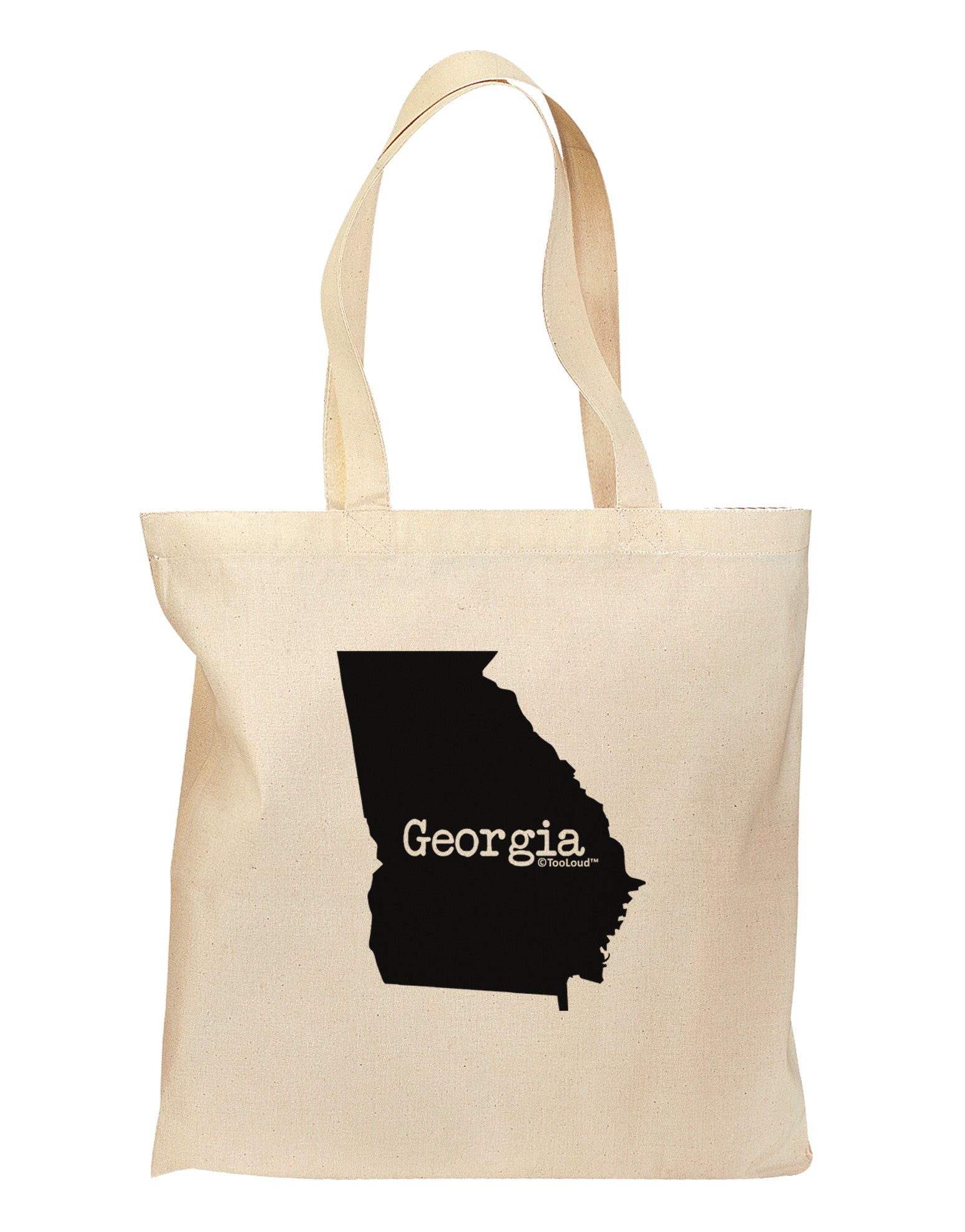 Georgia - United States Shape Grocery Tote Bag-Grocery Tote-TooLoud-Natural-Medium-Davson Sales