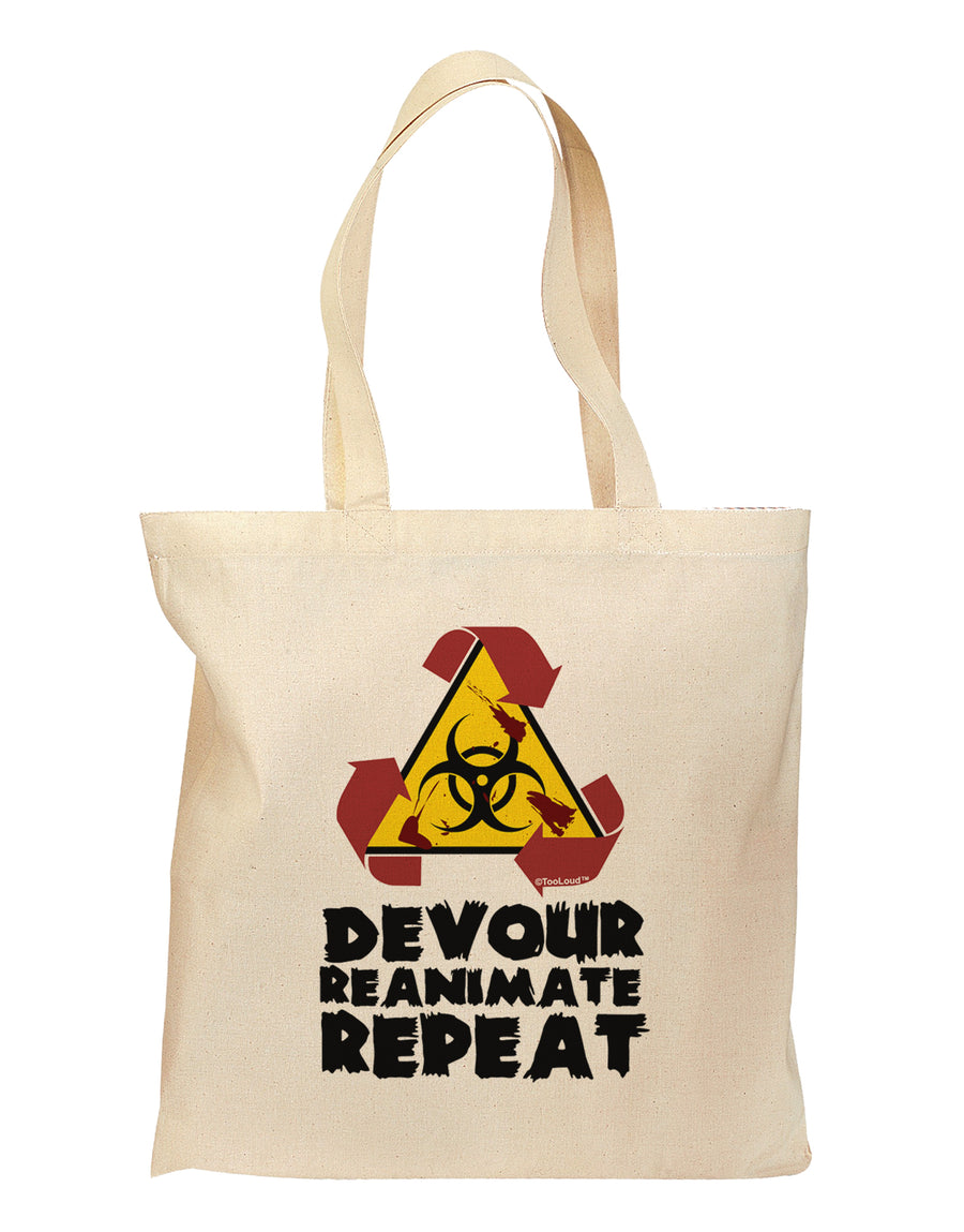 Devour Reanimate Repeat Grocery Tote Bag by TooLoud-Grocery Tote-TooLoud-Natural-Medium-Davson Sales