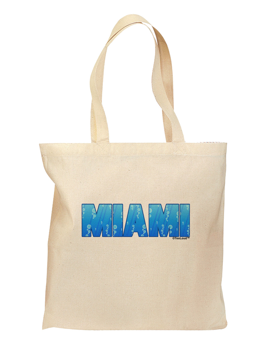 Miami Ocean Bubbles Grocery Tote Bag by TooLoud-Grocery Tote-TooLoud-Natural-Medium-Davson Sales