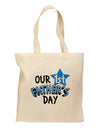 Our 1st Father's Day Grocery Tote Bag-Grocery Tote-TooLoud-Natural-Medium-Davson Sales