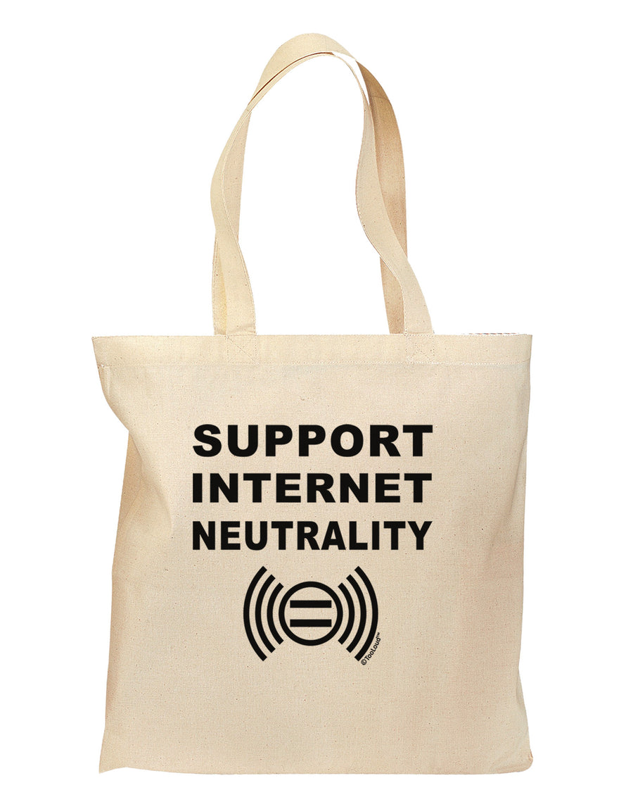 Support Internet Neutrality Grocery Tote Bag-Grocery Tote-TooLoud-Natural-Medium-Davson Sales