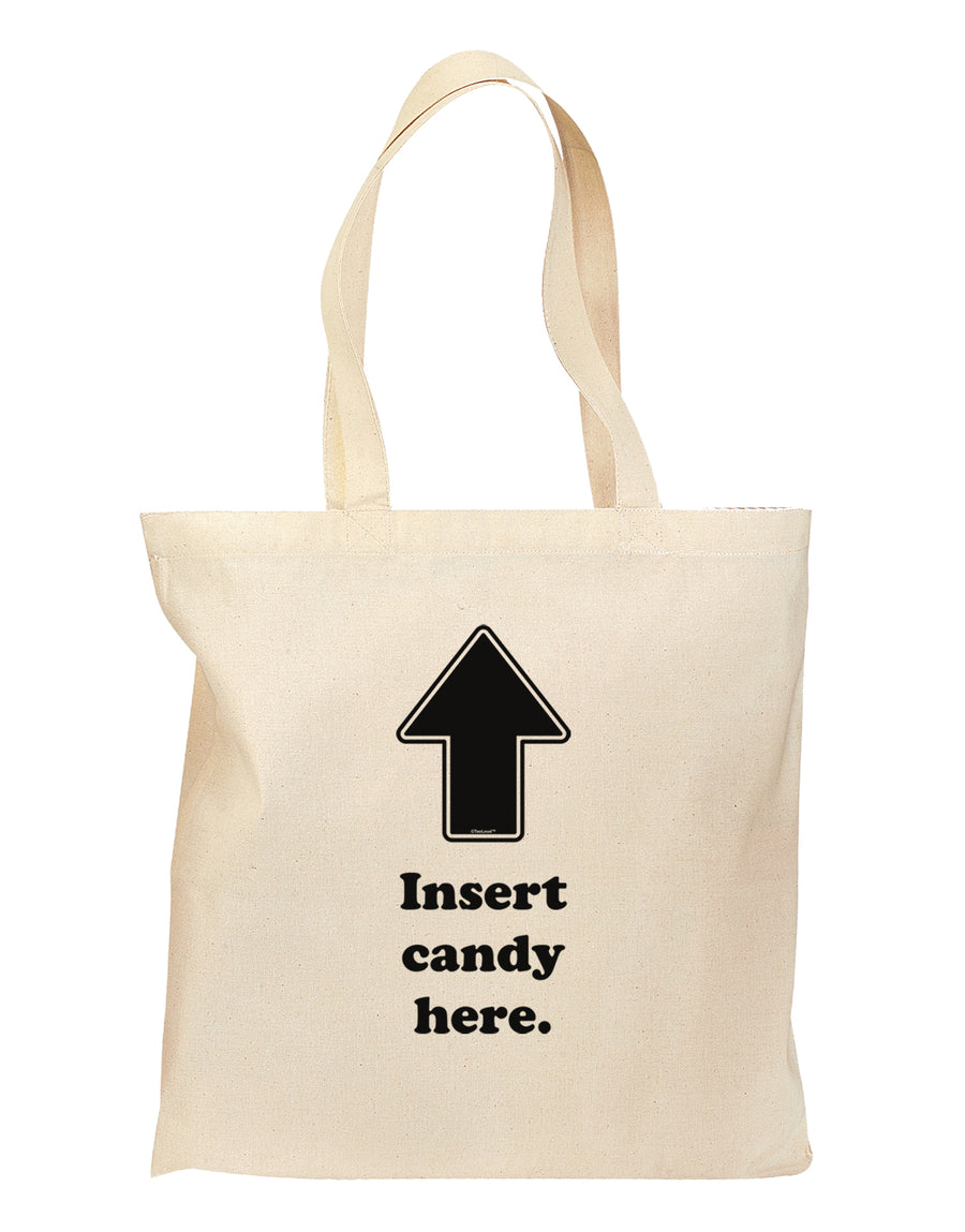 Insert Candy Here - Funny Grocery Tote Bag-Grocery Tote-TooLoud-Natural-Medium-Davson Sales