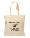 I'm Into Fitness Burrito Funny Grocery Tote Bag - Natural by TooLoud-Grocery Tote-TooLoud-Natural-Medium-Davson Sales