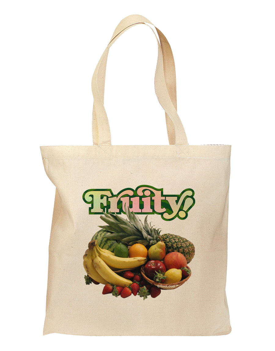 Fruity Fruit Basket Grocery Tote Bag-Grocery Tote-TooLoud-Natural-Medium-Davson Sales