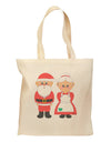 Cute Mr and Mrs Santa Claus Couple Christmas Grocery Tote Bag-Grocery Tote-TooLoud-Natural-Medium-Davson Sales