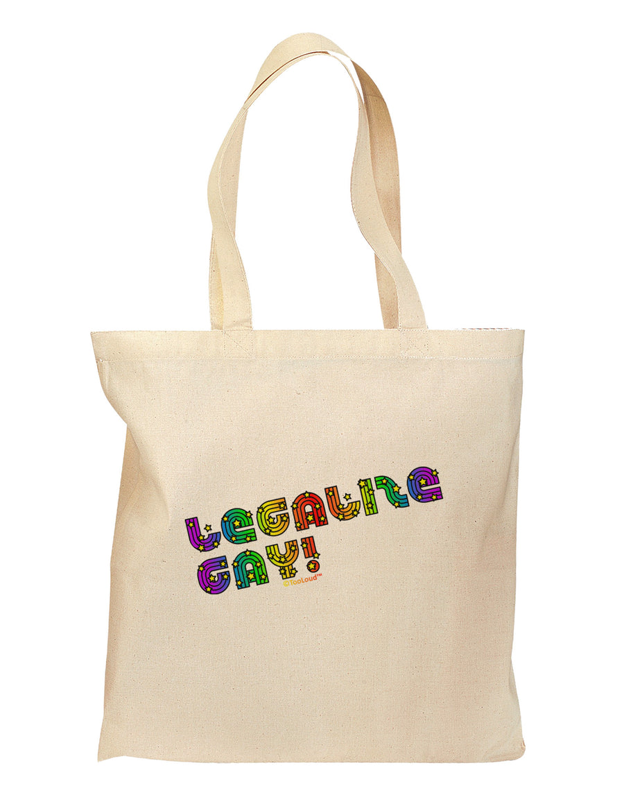 Legalize Gay - Rainbow Grocery Tote Bag-Grocery Tote-TooLoud-Natural-Medium-Davson Sales