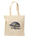 Change In The World Gandhi Grocery Tote Bag - Natural-Grocery Tote-TooLoud-Natural-Medium-Davson Sales