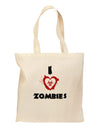 I Heart Zombies - Bio Hazard Heart Grocery Tote Bag-Grocery Tote-TooLoud-Natural-Medium-Davson Sales