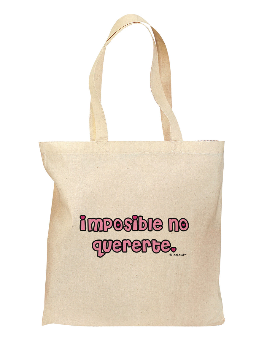 Imposible No Quererte Grocery Tote Bag by TooLoud-Grocery Tote-TooLoud-Natural-Medium-Davson Sales