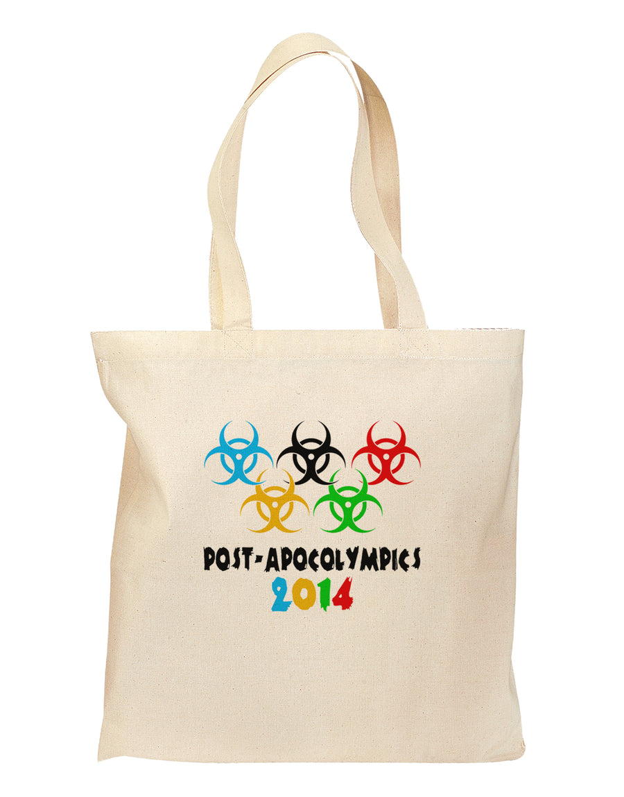 Post-Apocolympics 2014 - Zombie Grocery Tote Bag-Grocery Tote-TooLoud-Natural-Medium-Davson Sales