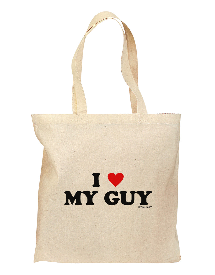 I Heart My Guy Grocery Tote Bag by TooLoud-Grocery Tote-TooLoud-Natural-Medium-Davson Sales