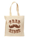 Free Mustache Rides Grocery Tote Bag-Grocery Tote-TooLoud-Natural-Medium-Davson Sales