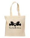 Two Turtle Doves Text Grocery Tote Bag-Grocery Tote-TooLoud-Natural-Medium-Davson Sales