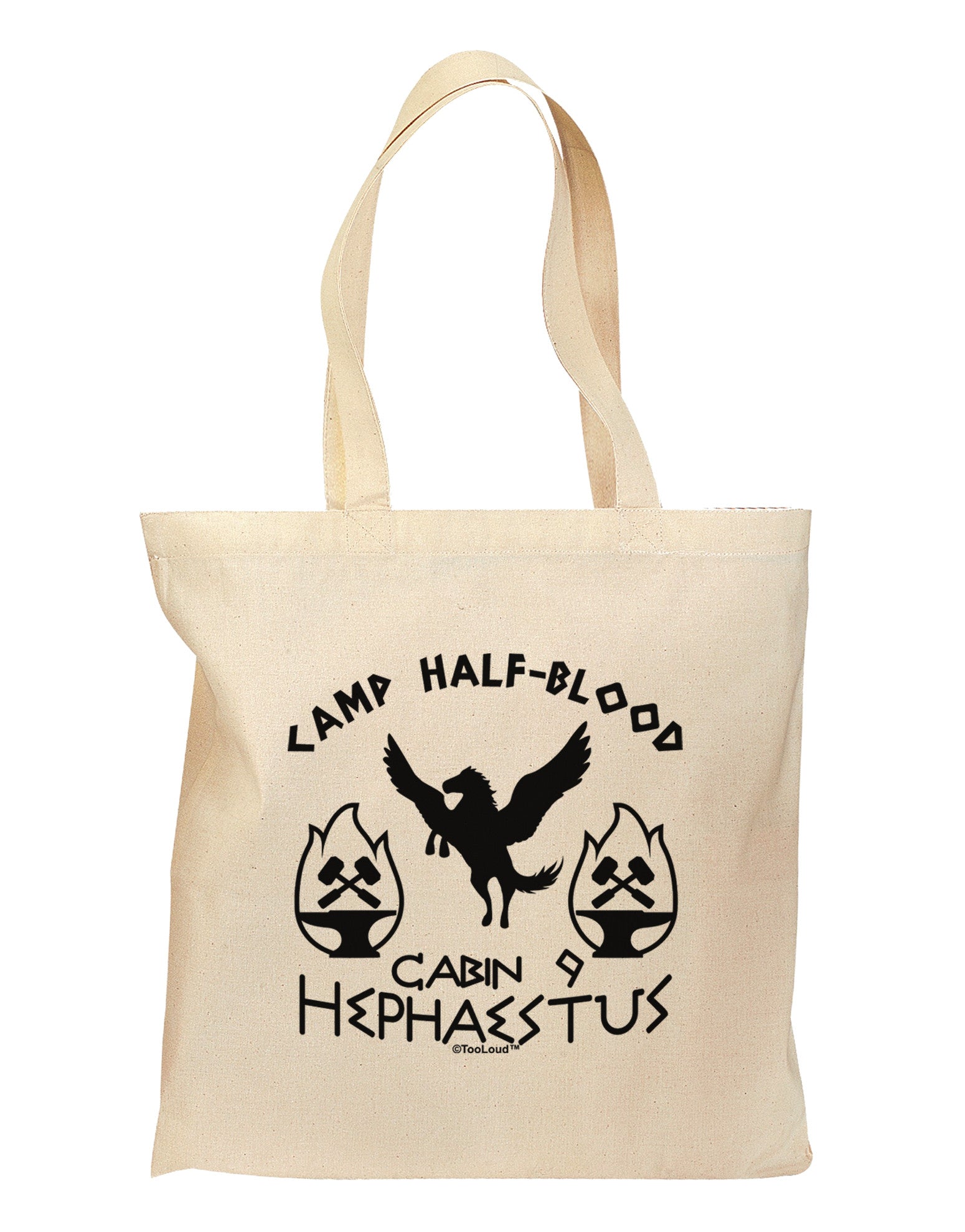 Cabin 9 Hephaestus Half Blood Grocery Tote Bag-Grocery Tote-TooLoud-Natural-Medium-Davson Sales