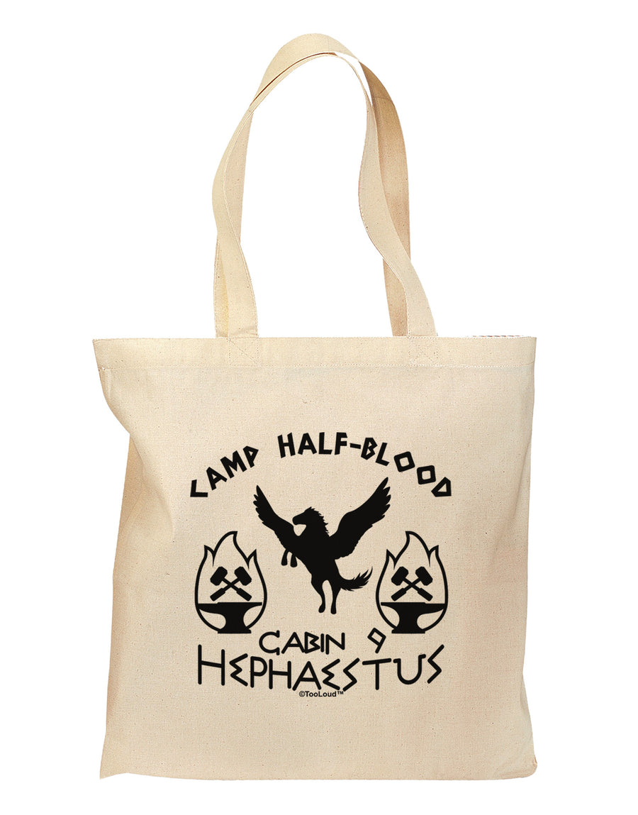 Cabin 9 Hephaestus Half Blood Grocery Tote Bag-Grocery Tote-TooLoud-Natural-Medium-Davson Sales
