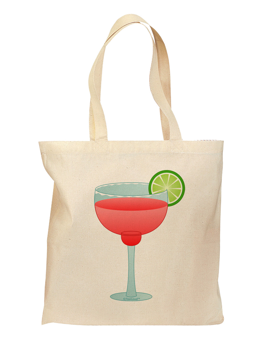 Red Margarita with Lime - Cinco de Mayo Grocery Tote Bag by TooLoud-Grocery Tote-TooLoud-Natural-Medium-Davson Sales