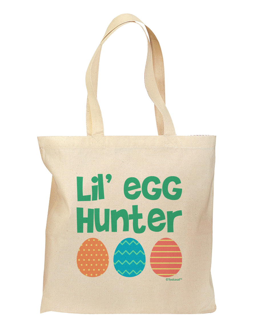 Lil' Egg Hunter - Easter - Green Grocery Tote Bag by TooLoud-Grocery Tote-TooLoud-Natural-Medium-Davson Sales