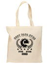 Best Papa Ever Collegiate Grocery Tote Bag-Grocery Tote-TooLoud-Natural-Medium-Davson Sales