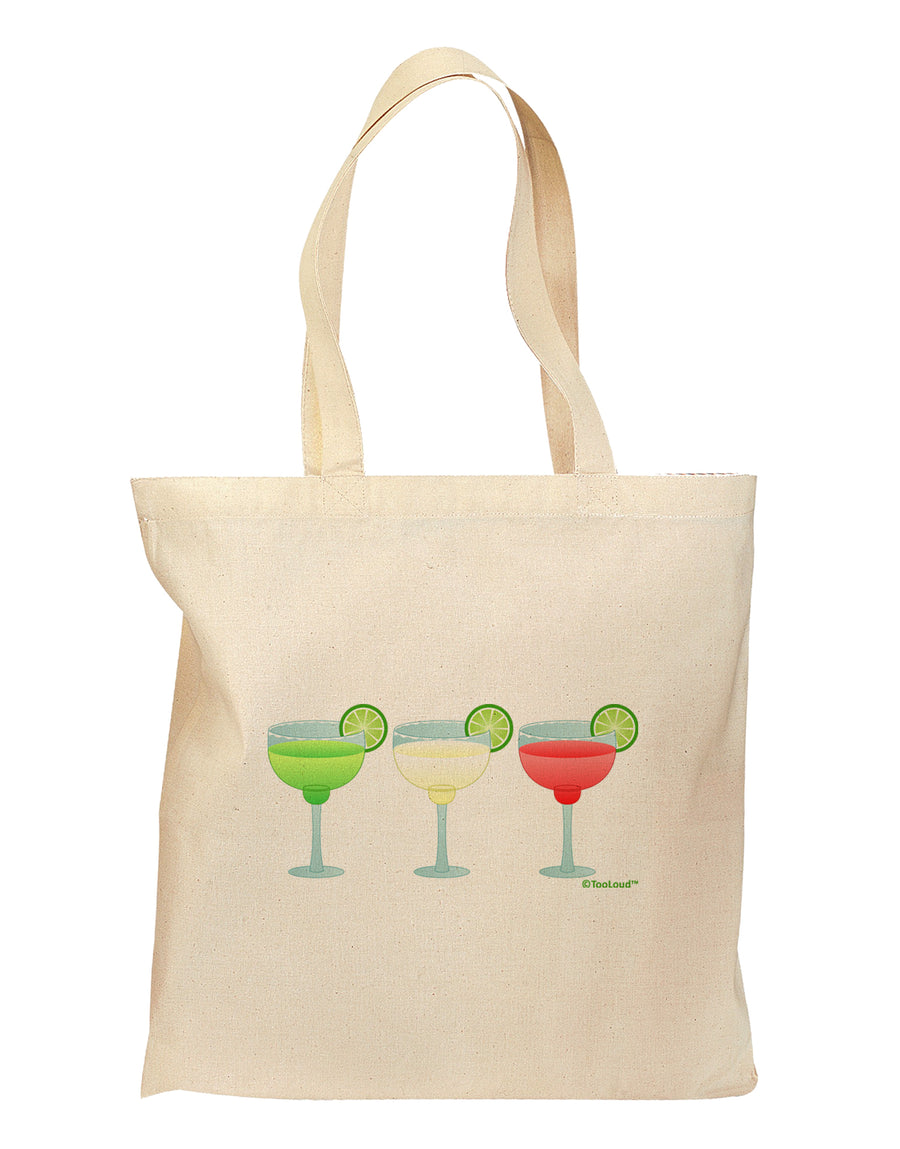 Margaritas - Mexican Flag Colors - Cinco de Mayo Grocery Tote Bag by TooLoud-Grocery Tote-TooLoud-Natural-Medium-Davson Sales