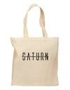 Planet Saturn Text Only Grocery Tote Bag by TooLoud-Grocery Tote-TooLoud-Natural-Medium-Davson Sales