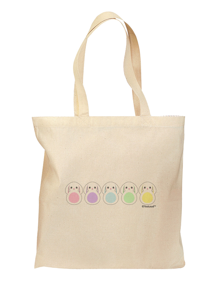 Cute Pastel Bunnies Grocery Tote Bag by TooLoud-Grocery Tote-TooLoud-Natural-Medium-Davson Sales