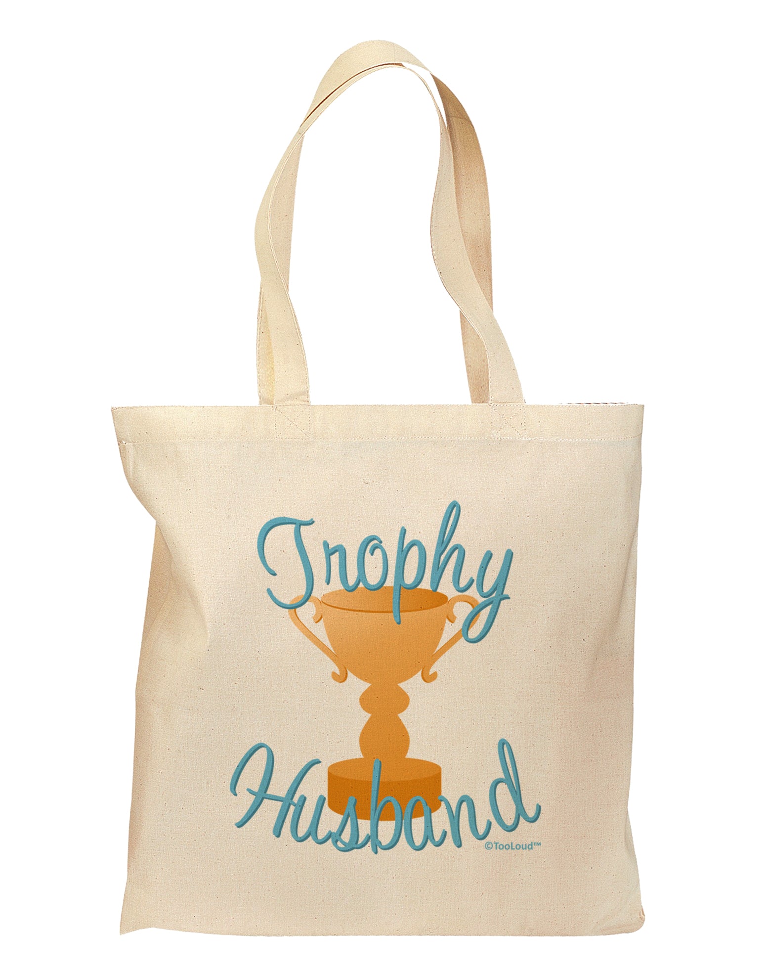 Trophy Husband Design Grocery Tote Bag by TooLoud-Grocery Tote-TooLoud-Natural-Medium-Davson Sales