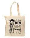 I Like Big Stacks -of books- Grocery Tote Bag - Natural-Grocery Tote-TooLoud-Natural-Medium-Davson Sales