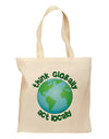 Think Globally Act Locally - Globe Grocery Tote Bag-Grocery Tote-TooLoud-Natural-Medium-Davson Sales