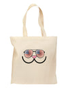 Kyu-T Face - Kawa Patriotic Sunglasses Grocery Tote Bag-Grocery Tote-TooLoud-Natural-Medium-Davson Sales