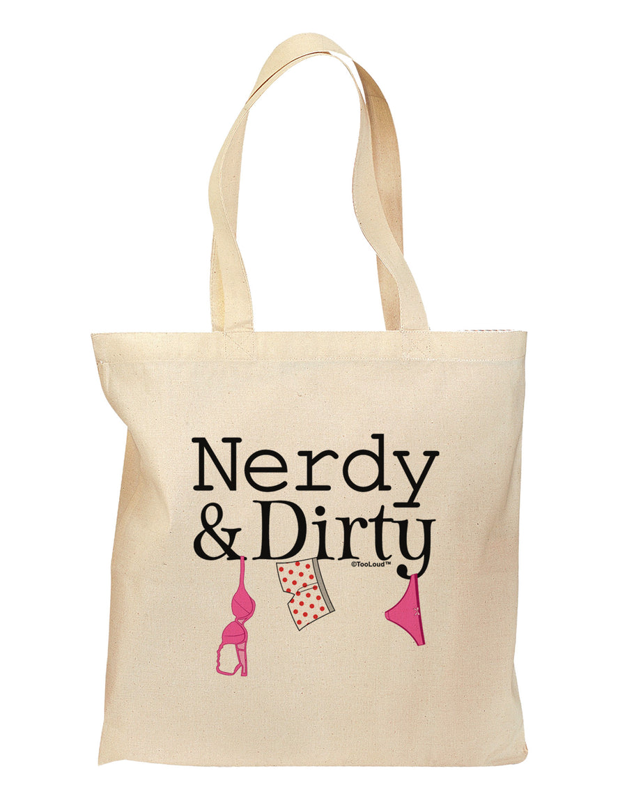 Nerdy and Dirty Grocery Tote Bag by TooLoud-Grocery Tote-TooLoud-Natural-Medium-Davson Sales