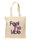 Feel The Vibe Grocery Tote Bag-Grocery Tote-TooLoud-Natural-Medium-Davson Sales