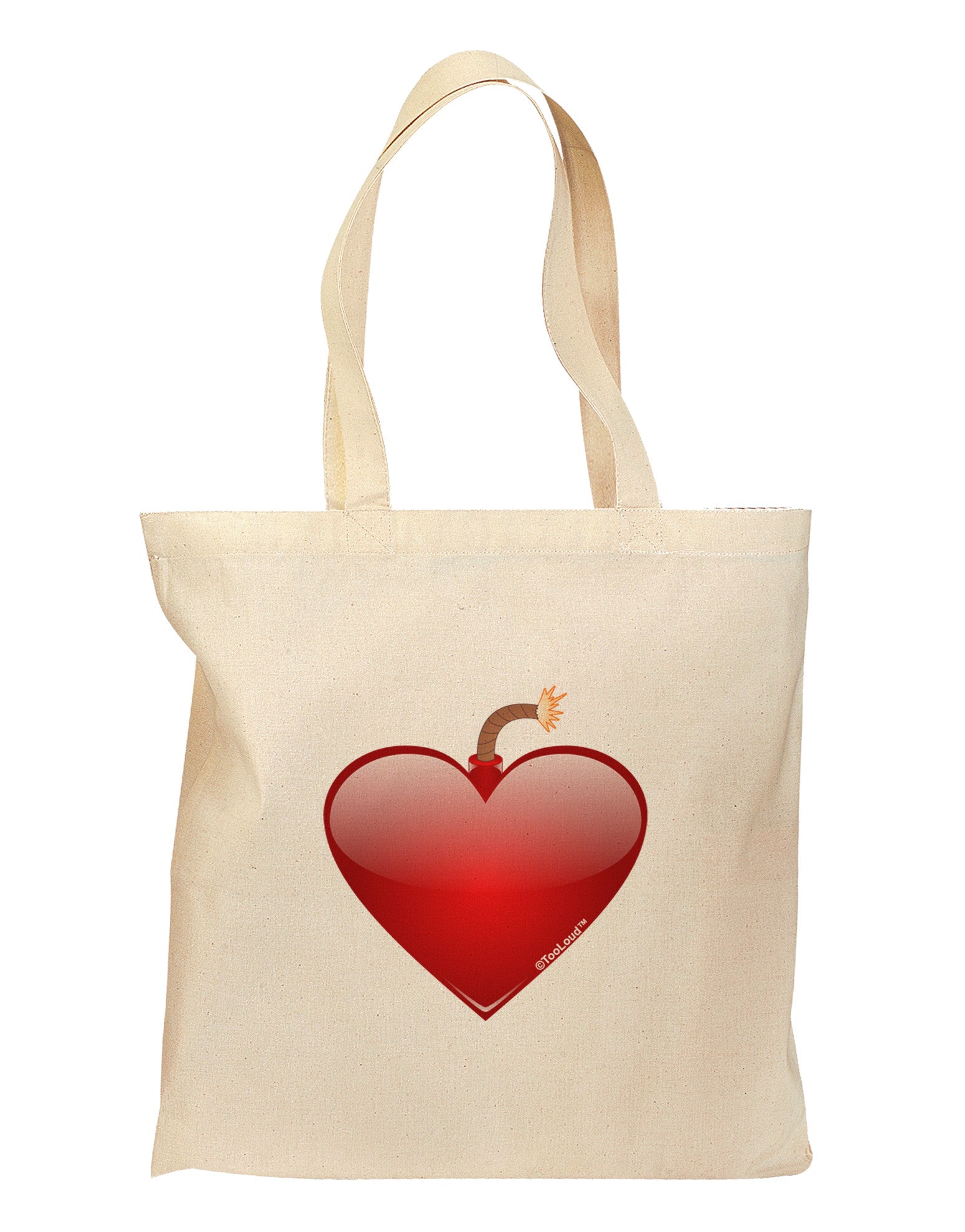 Love Bomb Grocery Tote Bag-Grocery Tote-TooLoud-Natural-Medium-Davson Sales