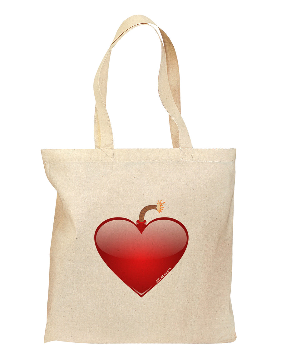 Love Bomb Grocery Tote Bag-Grocery Tote-TooLoud-Natural-Medium-Davson Sales