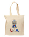 Patriotic Cat - USA Grocery Tote Bag by TooLoud-Grocery Tote-TooLoud-Natural-Medium-Davson Sales