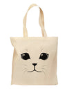 Cute Cat Face Grocery Tote Bag by TooLoud-Grocery Tote-TooLoud-Natural-Medium-Davson Sales