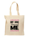 My Dog Rescued Me Grocery Tote Bag-Grocery Tote-TooLoud-Natural-Medium-Davson Sales