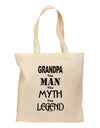 The Man The Myth The Legend Grandpa Grocery Tote Bag by TooLoud-Grocery Tote-TooLoud-Natural-Medium-Davson Sales