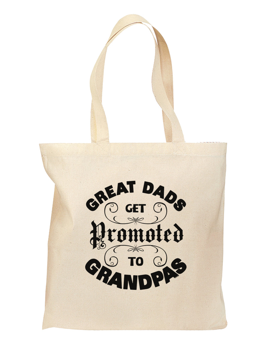 Great Dads get Promoted to Grandpas Grocery Tote Bag-TooLoud-Natural-Davson Sales