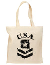 USA Military Army Stencil Logo Grocery Tote Bag-Grocery Tote-TooLoud-Natural-Medium-Davson Sales