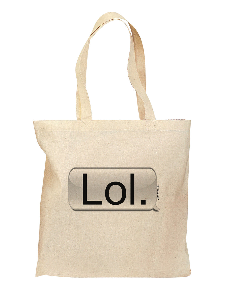 Lol Text Bubble Grocery Tote Bag-Grocery Tote-TooLoud-Natural-Medium-Davson Sales