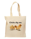 Chicks Dig Me Grocery Tote Bag-Grocery Tote-TooLoud-Natural-Medium-Davson Sales