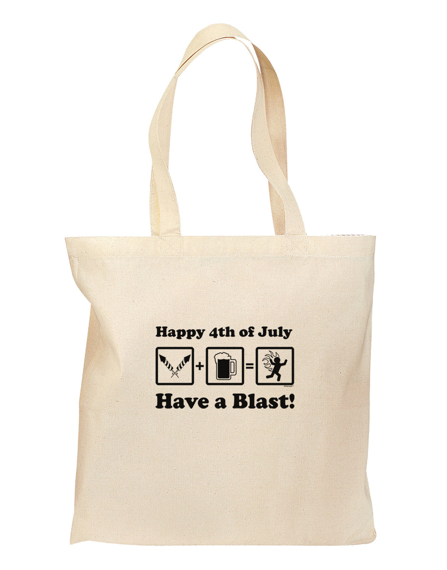 Have a Blast Grocery Tote Bag-Grocery Tote-TooLoud-Natural-Medium-Davson Sales